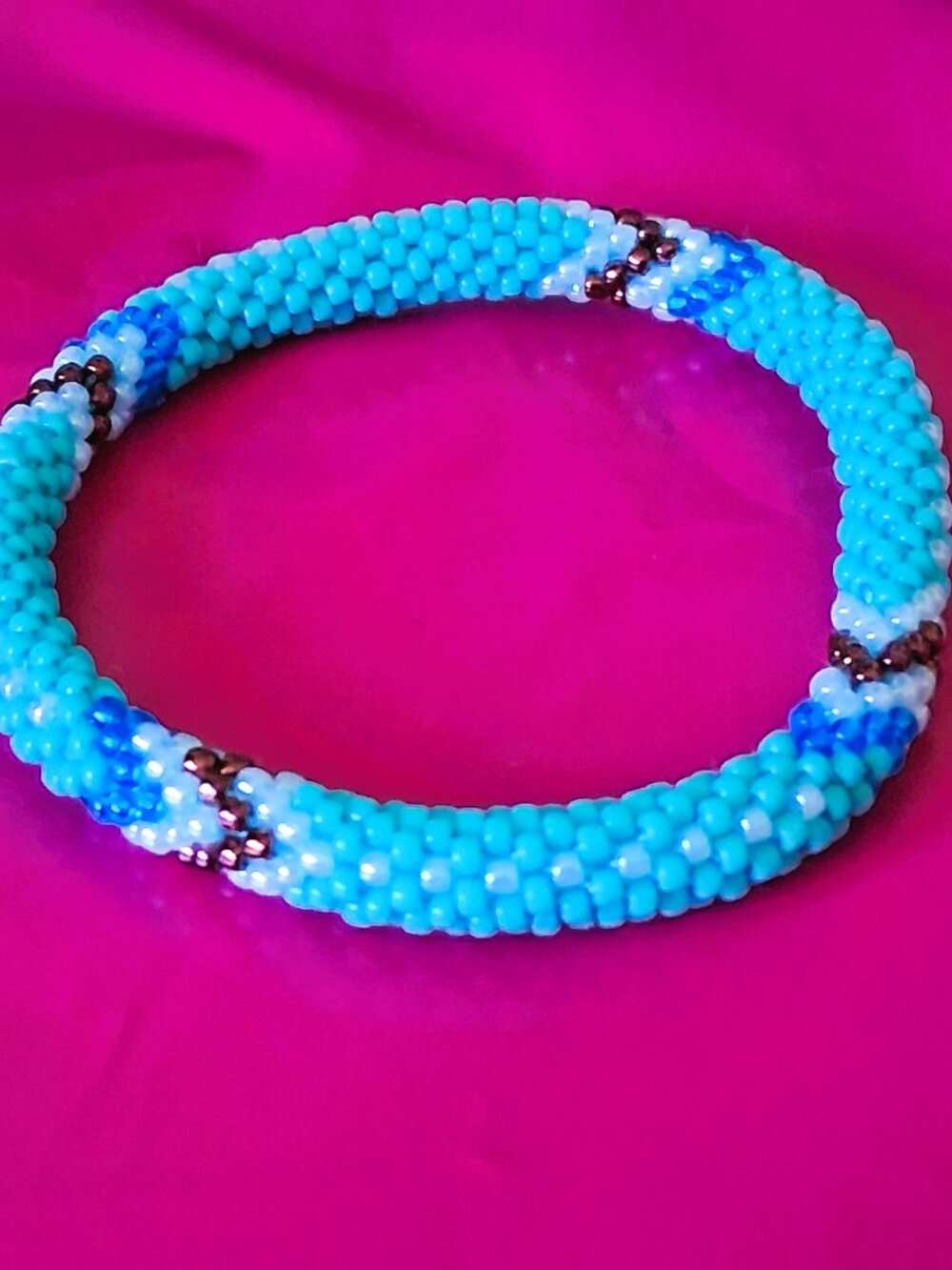 Sashka Beaded Beach Girl Artisan Bracelet Roll on NEW